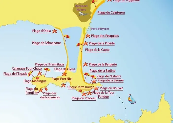 4 Personnes Sur La Presqu'ile De Giens Avec Piscine Et Acces Direct Sur La *